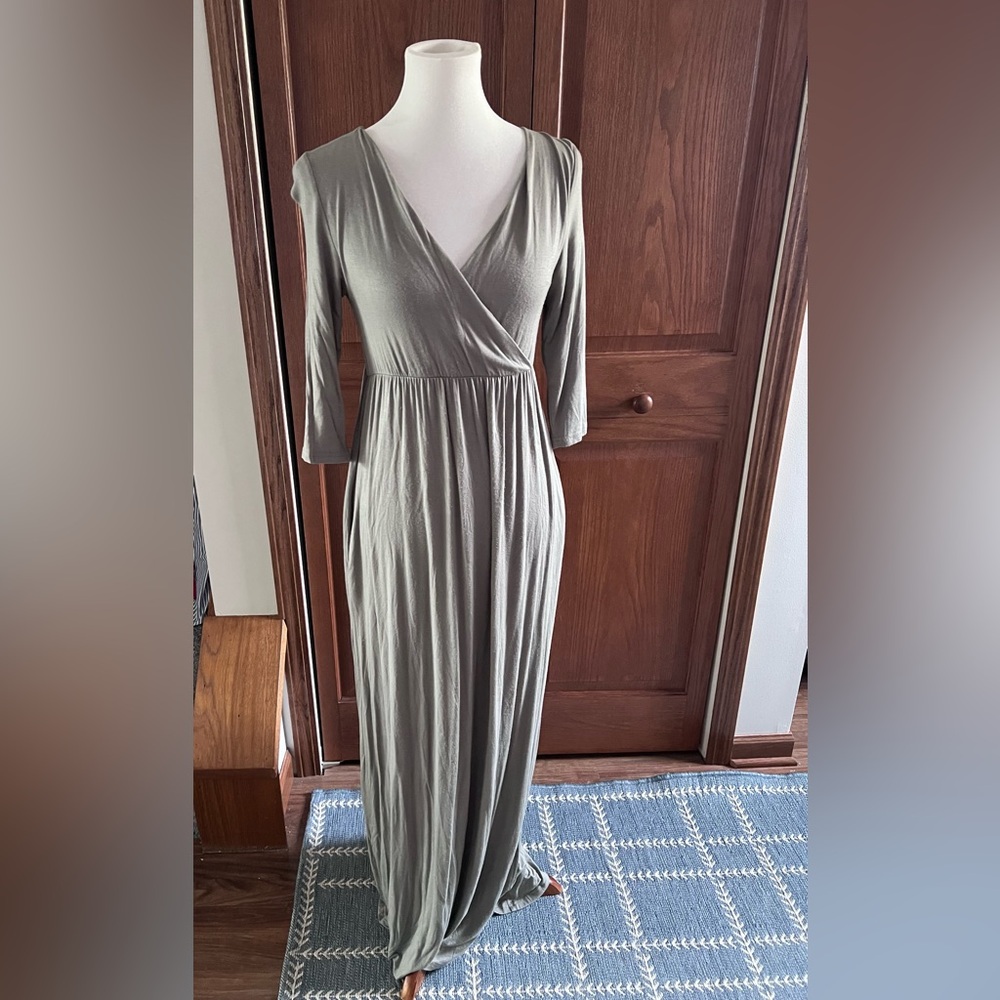 Green Maternity Baby Shower Dress